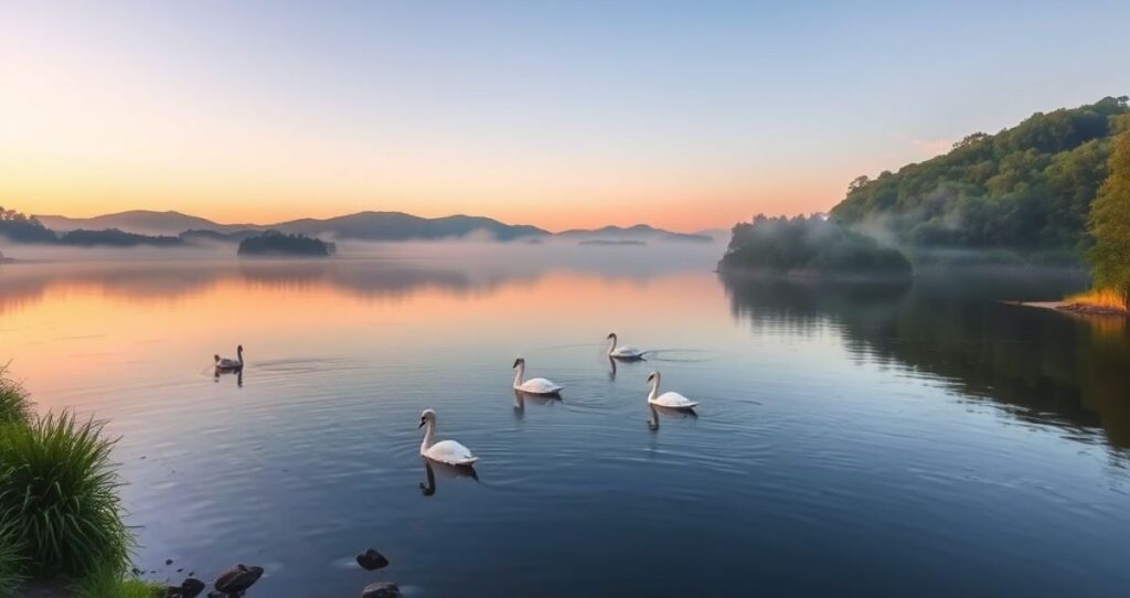 Serene River Captions