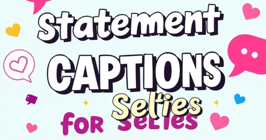 Statement Captions for Selfies
