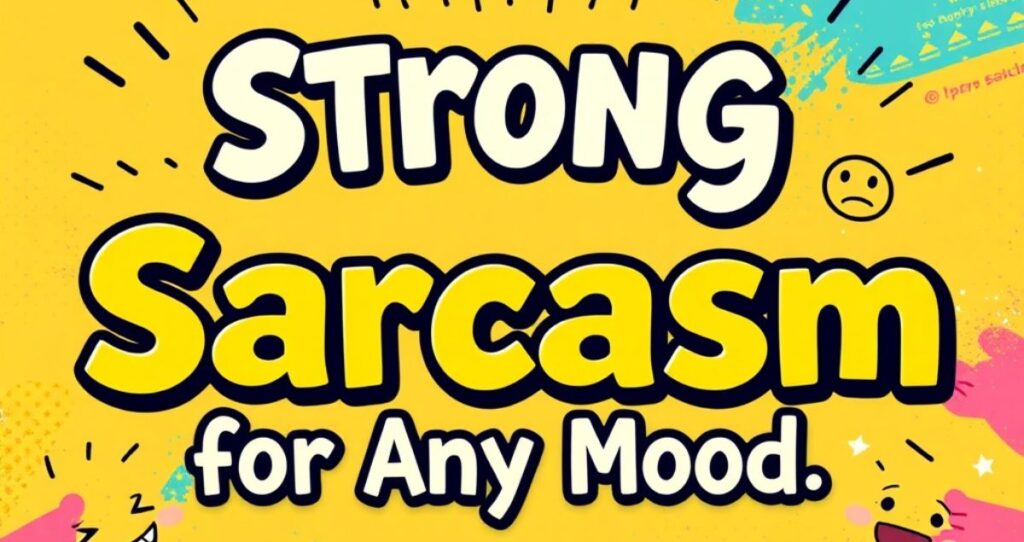Strong Sarcasm for Any Mood