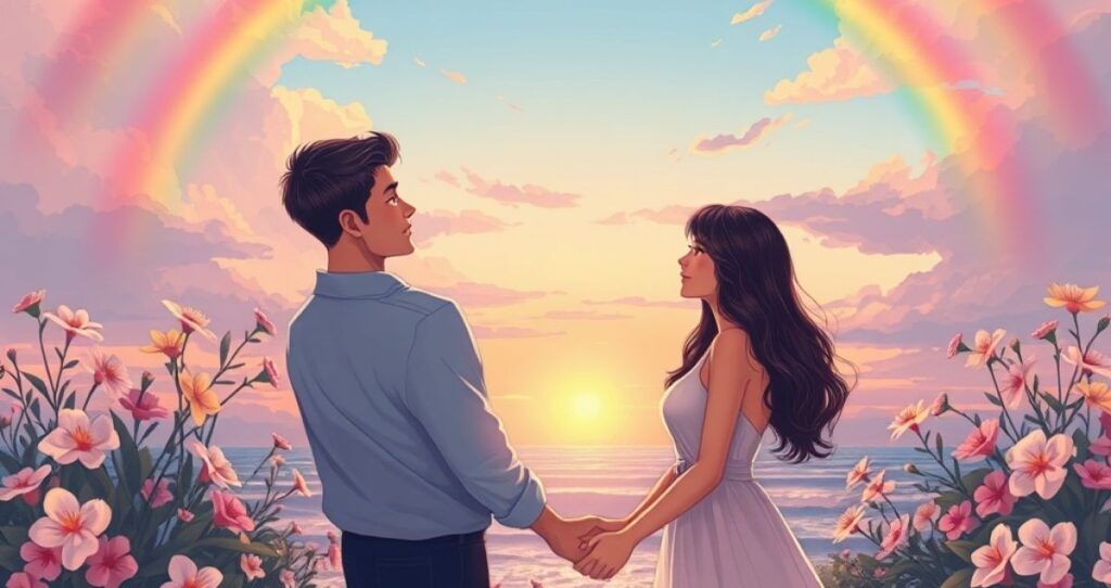 Romantic Rainbow Captions For Instagram