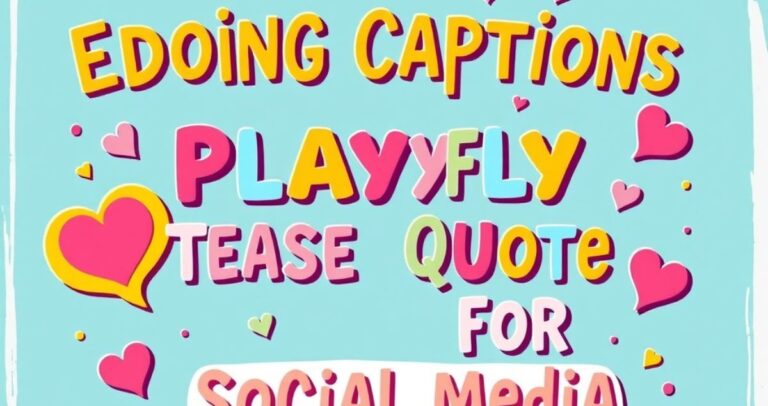 Edging Captions – Playful Tease Quotes for Social Media